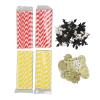 100Pcs Halloween Paper Straws, Pumpkin Witch Cards Thick Durable Cute Drinking Straws for Family Office Party view 1