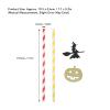 100Pcs Halloween Paper Straws, Pumpkin Witch Cards Thick Durable Cute Drinking Straws for Family Office Party view 2