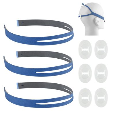 3 Packs Headgear Strap Replacement for P10 with 6 Adjustment Clips, P10 Headgear Strap Flexible Headgear Elasticity
