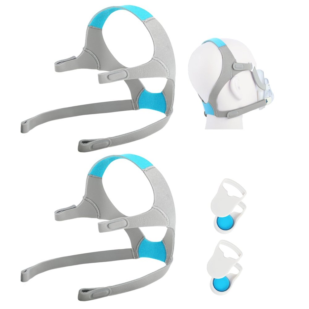 2 Packs Replacement Headgear Compatible with F20/N20, with Magnetic Clips, Adjustable Replacement Headgear Strap for F20/N20, Flexible Headgear Elasticity