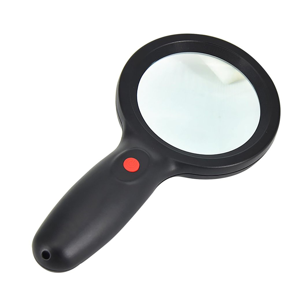 10X Handheld Magnifying Glass with Light - Evenly Lit Viewing Area-Lighted Magnifier for Reading Small Fonts, Low Vision Seniors, Macular Degeneration