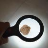 10X Handheld Magnifying Glass with Light - Evenly Lit Viewing Area-Lighted Magnifier for Reading Small Fonts, Low Vision Seniors, Macular Degeneration view 2