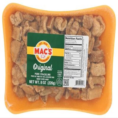 Mac's Original Flavor Fried Pork Skin, 8 Ounces (Pack Of 12)