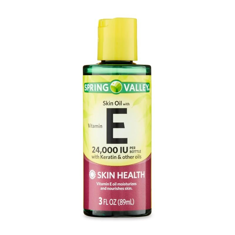 4 TOP CARE Skin Oil with Vitamin E, 24,000 IU, For All Skin Types, Unscented - 3 fl oz