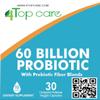 4 TOP CARE Probiotics 60 Billion CFU - 10 Strains + Organic Prebiotics - Immune, Digestive & Gut Health - Supports Occasional Constipation, Diarrhea, Gas & Bloating - for Women & Men (30 Count) view 4