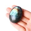 1pc Labradorite Palm Stone Healing Crystals Oval Shape Pocket Stones Worry Stones and Stones for Reiki Release Anxiety Stress Negative view 1