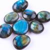 1pc Labradorite Palm Stone Healing Crystals Oval Shape Pocket Stones Worry Stones and Stones for Reiki Release Anxiety Stress Negative view 3