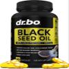 Black Seed Oil Capsules Vegan - Pure Cold Pressed Black Seed Oil Nigella Sativa Cumin for Skin & Hair Health, 500mg, 1000mg Per 2 Capsule Serving Blackseed Liquid Capsules Halal - 60 Softgels Pills view 1