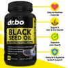 Black Seed Oil Capsules Vegan - Pure Cold Pressed Black Seed Oil Nigella Sativa Cumin for Skin & Hair Health, 500mg, 1000mg Per 2 Capsule Serving Blackseed Liquid Capsules Halal - 60 Softgels Pills view 2