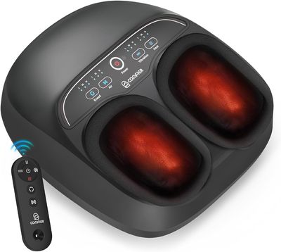 COMFIER Foot Massager with Heat,FSA Eligible,Kneading,Vibration,Compression,Pause Function,Shiatsu feet Massager for Plantar Fasciitis Neuropathy, Valentine's Day for Women,Men, HSA,Size 13