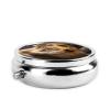 Two Lions Print Pill Box 3 Compartment Small Pill Case with Mirror Pill Organizer for Outdoor Travel Pocket Purse view 3