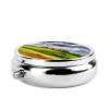 Tuscany Spring Print Pill Box 3 Compartment Small Pill Case with Mirror Pill Organizer for Outdoor Travel Pocket Purse view 3