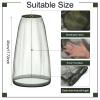 Funtery 12 Pcs Mosquito Head Mesh Face Fly Netting Hood Protecting Sun Fishing Hat with Net for Men Women(Army Green) view 2