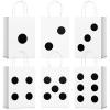 Dispowreath 24 Pcs Dice Party Gift Bags Casino Party Favor Paper Bags Theme Supplies Las Vegas Poker Goody Treat Paper Bag for Casino Birthday, 8.3 x 6 x 3 Inches (White)
