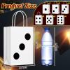 Dispowreath 24 Pcs Dice Party Gift Bags Casino Party Favor Paper Bags Theme Supplies Las Vegas Poker Goody Treat Paper Bag for Casino Birthday, 8.3 x 6 x 3 Inches (White) view 2