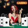 Dispowreath 24 Pcs Dice Party Gift Bags Casino Party Favor Paper Bags Theme Supplies Las Vegas Poker Goody Treat Paper Bag for Casino Birthday, 8.3 x 6 x 3 Inches (White) view 4