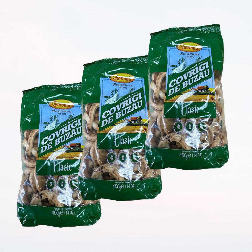 Boromir Covrigi de Buzau Unsalted Romanian Pretzel 3x 400G