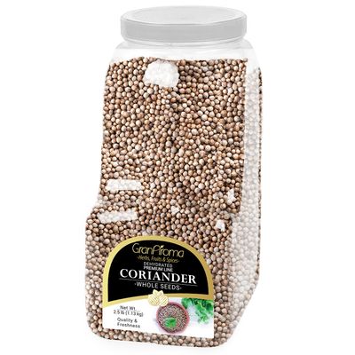 GranAroma Whole Coriander Seeds, Marinades & Dry Rubs, Citrusy Flavor (2.5 Pound)