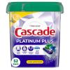 Cascade Platinum Plus Dishwasher Pods, Dish Detergent ActionPacs, Cleaning Supplies, Lemon, 52 Count view 1