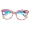 COTIA Cat Eye Reading Glasses Bling Rhinestones Crystal Diamond Eyewear Anti Blue Light Reader (black pink, 1.0) view 1