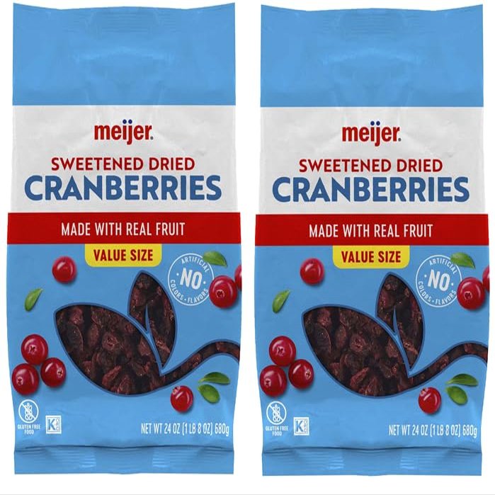 Pack Of 2 Sweetened Dried Cranberries, 24 oz