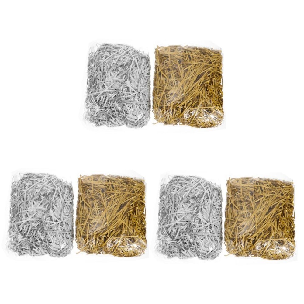 Didiseaon 6packs Crinkle Cut Paper Shred Bright Wedding Decor Accessories for Boxes Basket Filling and Party Decorations