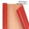 NESCCI Red Matte Wrapping Paper,Solid Color Pearly-Lustre Paper,Gift Wrapping Paper,Perfect for Wedding,Valentine's Day,Birthday, Christmas,Baby Shower,DIY Bouquet (17 Inches X 32.8 Feet) view 2