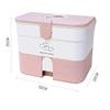 JacCos First aid kit First Aid Bag Medicine Organizer Plastic First Aid Storage Box Home Care Medicine Cabinet Portable Container First aid kit Home (Color : Green) (Pink) view 2