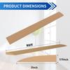 0.4" Rise Threshold Ramp for Doorways, Self-Adhesive Rubber Ramp for Door Threshold, 6.6Ft long, Ideal for Wheelchair Scooter Doorway Floor Tile Threshold Transition Strip Reducer (Light Brown, 6.6Ft) view 2