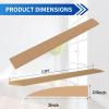0.4" Rise Threshold Ramp for Doorways, Self-Adhesive Rubber Ramp for Door Threshold, 3.3Ft long, Ideal for Wheelchair Scooter Doorway Floor Tile Threshold Transition Strip Reducer (Light Brown, 3.3Ft) view 2
