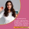 100% Pure Hair Skin and Nails Vitamins - Biotin Vitamins for Women and Men, Ages 18 and Up, Supports Faster Hair Growth, Stronger Nails, Healthy Skin, Extra Strength 78,1119mcg - 1 Month Supply view 2