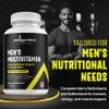 100% Pure Multivitamin for Men - Daily Mens Multivitamins, Multiminerals Supplement for Energy, Focus, Performance, Immune and Male Support - Vitamin A, C, D, E, B12, Calcium, Magnesium, Zinc and More view 2