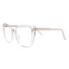 AMOMOMA Trendy TR90 Oversized Blue Light Reading Glasses Women,Stylish Square Cat Eye Glasses AM6031C2 with Clear Frame 1.75 x view 3