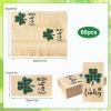 120 Pcs Burlap Printed Irish Shamrock Disposable Bathroom Napkins, St Patricks Day Clover Lucky Guest Towels Hand Towels Paper Guest Napkins for Bathroom Kitchen Camping Cocktail Party 4.3 x 7.8 inch view 2