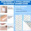 25PCS Waterproof Dialysis Catheter Shower Cover (7.8"x7.8"), Adhesive PICC Line Shower Cover, Stretchable Wound Cover for Showering & Tattoo Cover for Swimming,Shower Shield to Keep Protected Area Dry view 4
