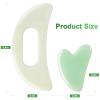 Jade Stone Gua Sha Massage Tool Set Larger Guasha Board with Handle Muscle Scraping Massage Tools Facial Anti Cellulite Spa Acupuncture Tools for Massage, Lymphatic Drainage Valentine's Day Gifts view 2