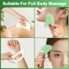 Jade Stone Gua Sha Massage Tool Set Larger Guasha Board with Handle Muscle Scraping Massage Tools Facial Anti Cellulite Spa Acupuncture Tools for Massage, Lymphatic Drainage Valentine's Day Gifts view 4