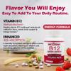 B12 Vitamins 10,000 mcg, Methylated Vitamin B12 Sublingual - Energy Boost, Focus, Metabolism & Brain Health Support, Immune System Support, Fast Dissolve, Natural Strawberry Flavor, 270 Servings view 4