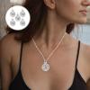GLEAVI 5pcs Diffuser Locket Necklace Pendant Elegant Hollow Flower Design White Gold for Personal Use and Gifting for Scented Oil Perfume view 2