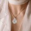 GLEAVI 5pcs Diffuser Locket Necklace Pendant Elegant Hollow Flower Design White Gold for Personal Use and Gifting for Scented Oil Perfume view 3