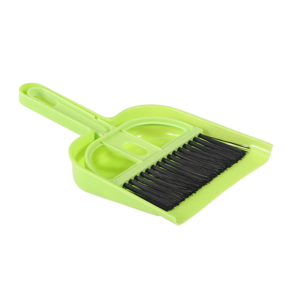 Alipis Practical Mini Broom and Dustpan Efficient Cleaning of Pet Cages and Desktops Green Cleaning Utensils for Hamsters Guinea Pigs and More