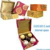 Brocade Fabric Favor Boxes Decorative Cash Box, Shagun Box, Gift Box, Jewellery Box, Money Box Envelop Wedding Gift Favor Boxes for Wedding, Birthday & Holiday Gifts Box Pooja - 4x4 Inch (100) view 2