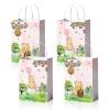 24 Pieces Classic Pooh Bear Goodie Bags for Baby Shower Party Supplies, Bear Gift Snacks Treat Candy Party Favors Bags with Handles for Classic Bear Theme Party Decorations view 1