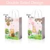 24 Pieces Classic Pooh Bear Goodie Bags for Baby Shower Party Supplies, Bear Gift Snacks Treat Candy Party Favors Bags with Handles for Classic Bear Theme Party Decorations view 4