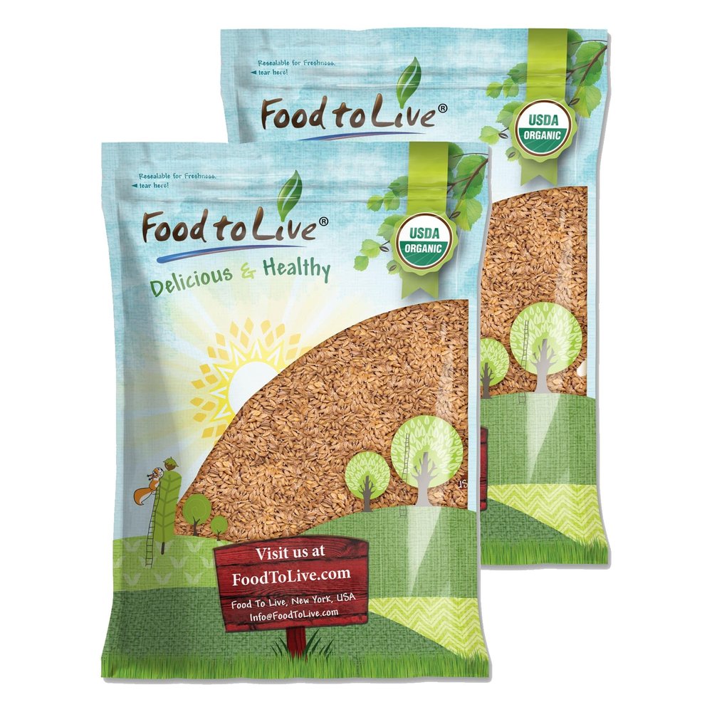 Food to Live Organic Einkorn Wheat Berries, 20 Pounds  Non-GMO, Good Source of Protein, Fiber, and Vitamins, Low-glycemic Index, USDA Certified, Glyphosate Free, Vegan, Raw, Kosher, Bulk