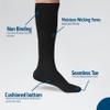 Diamond Star 6 Pairs Diabetic Knee High Socks for Men  Over the Calf Cotton Socks, Non-Binding Comfortable Fit  Mens Shoe Size 1214 (4 Pairs Black, 2 Pairs White) view 3