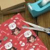 Personalized Faces Photo Christmas Birthday Gift Wrapping Paper with Photo for Kids Adult Custom Face Party Gift Wrapping Paper Roll 58"x 23" for Men Women view 4