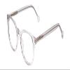 Calabria Ernest 4865 Cat-Eye Blue Light Blocking Reading Glasses +0.00 Clear Crystal Silver Glitter/Rounded Tips Men Women view 2