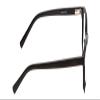 Calabria Ernest 4867 Cat-Eye Reading Glasses +0.00 Gloss Black/Silver Accents Men Women view 3