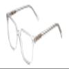 Calabria Ernest 4868 Cat-Eye Reading Glasses +1.50 Clear Crystal/Silver Glitter Accent Men Women view 1